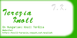 terezia knoll business card
